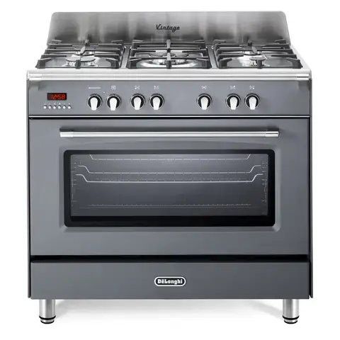 DeLonghi DVRS916-DF/SLATE 90cm Dual Fuel Range Cooker, Slate Grey, A Rated