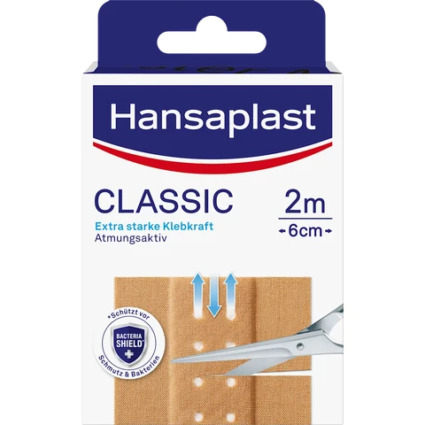 Hansaplast Hansa Classic Atmungsaktives Tape (2m x 6cm)