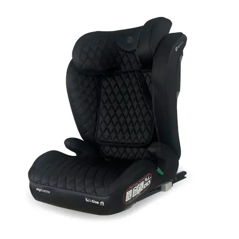My Babiie MBCS23 High-Back Booster R129 Car Seat with ISOFIX - Quilted Black