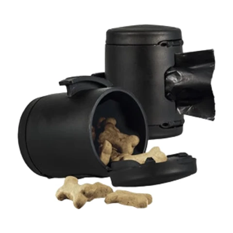 FLEXI Kotbeutelhalter / Snackbox universal schwarz 7 x Ø 5 cm