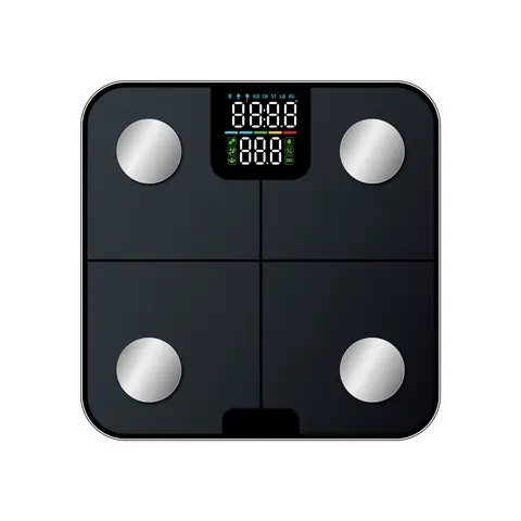 Slimme lichaamsvetweegschaal met LED-kleurendisplay, meet 25 lichaamsprestaties, hoge-precisiesensor, draagvermogen 180 kg