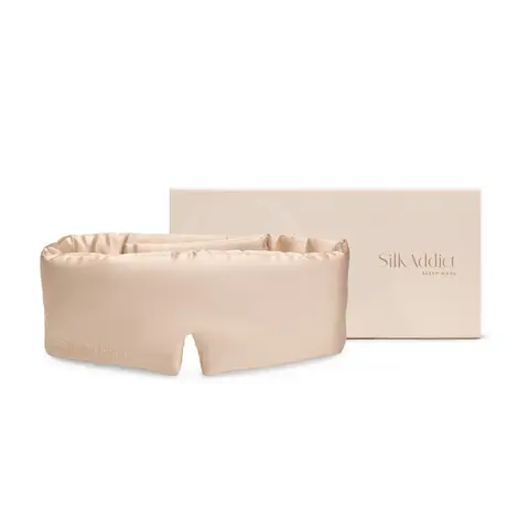 Silk Addict 100% Mulberry Silk Sleep Mask Caramel
