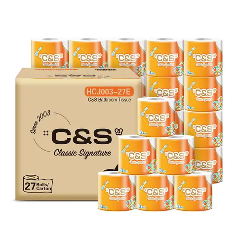 C&S Rol Toiletpapier, 3-laags, 178g, 27 Rollen, Zacht, Duurzaam, Familie Voordeelverpakking