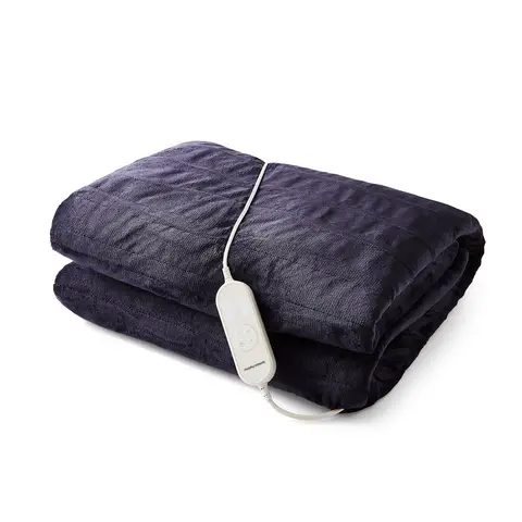 Morphy Richards EverCosy Large Fleece Electric Heated Throw – Navy, 610005