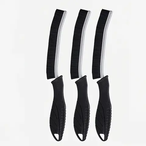 JORDAN&JUDY Langstielige Fugenreinigungsbürste - Blattgriff 3er-Pack