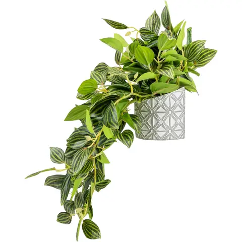 MyGift Künstliche hängende Rankenpflanze für die Inneneinrichtung – Topf mit künstlichem Grün