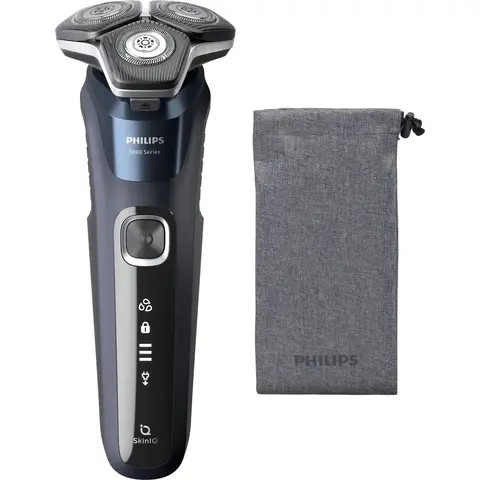Philips Series 5000 nat- en droogscheerapparaat S5885/10, SkinIQ, SteelPrecision-mesjes, 360-D flexibele scheerkoppen, PowerAdapt-sensor