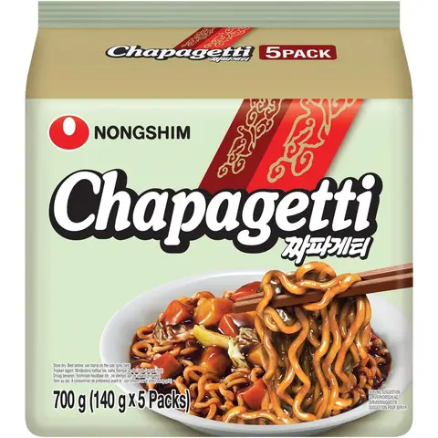 Nongshim Lot de 5 paquets de nouilles instantanées Chapagetti