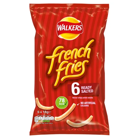 Walkers French Fries Ready Salted 6x18g