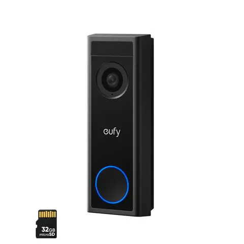 eufy Security Video Doorbell C31, 2K FHD, Battery or Hardwire Powered, Easy to Install, Live Video Call, 24/7 Recording, Human and Motion Detection