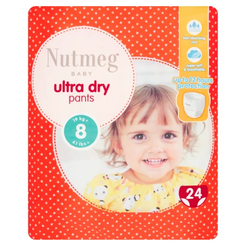 Nutmeg Ultra Dry Pants Size 8 24 Pack