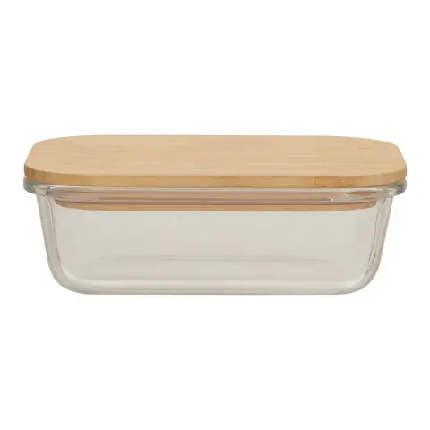 Freska 640ml Glass Container With Bamboo Lid