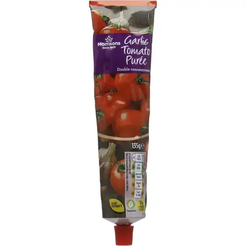 Morrisons Tomato Puree With Garlic 135g