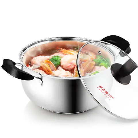 COOKER KING 20cm casserole Uncoated Stew Soup Pot Gas Cooker Induction Cooker Universal