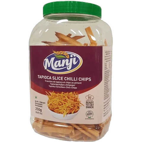 Manji Snacks Tapioka-Scheiben Chili-Chips 150 g