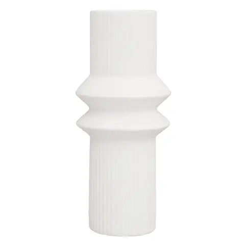 Fabia White Dolomite Vase