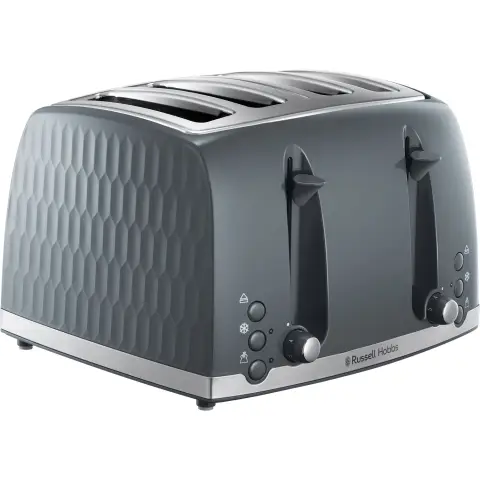 Russell Hobbs Honeycomb 4 slice - Grey