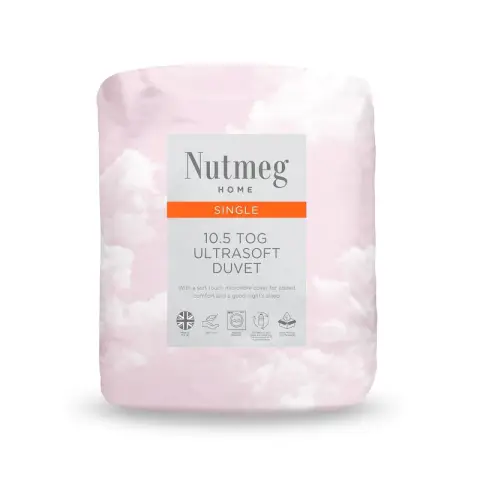 Nutmeg Home Duvet Ultrasoft 10.5 Tog Single Size