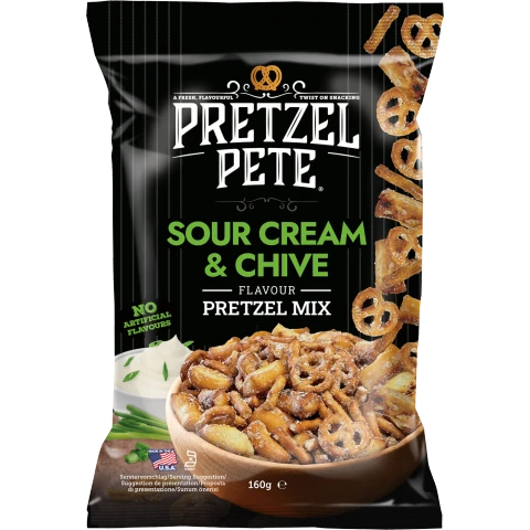 Pretzel Pete - Sour Cream & Chive Pretzel Mix - 160g