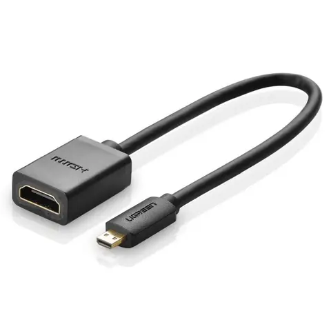 Ugreen Kabeladapter HDMI-Adapter - Micro HDMI 19 Pin 20cm schwarz (20134)