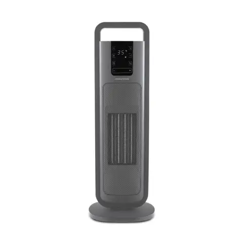 Morphy Richards HeatFlux 2kW PTC Tower Fan Heater with Remote Control – Grey, 825404