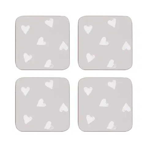 Sabichi Watercolour Hearts Set of 4 Placemats & Coasters