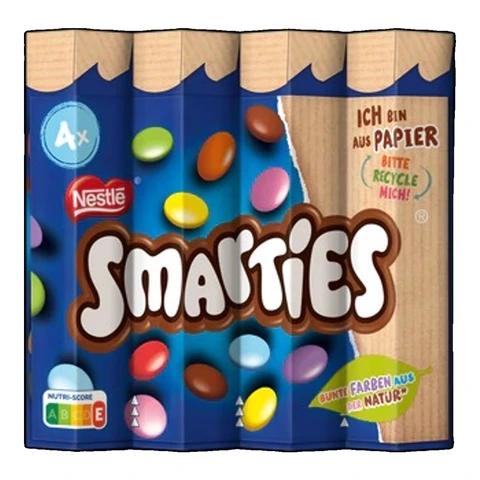 Smarties Vollmilch Schokolinsen Riesenrolle 4x34g