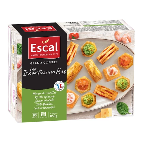 ESCAL Coffret de 80 Mini feuilletés Les Incontournables 850g