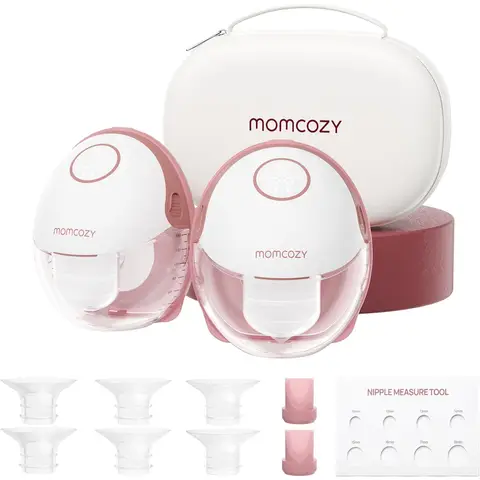 Momcozy M6 Breast Pump - Double Pack-Burgundy