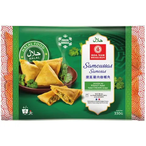 HOA NAM Samoussas au poulet halal - 6 pièces, 330 g