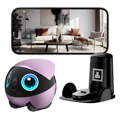 ENABOT EBO Air 2 Plus Begleitroboter (Nebelpurpur), 3K-Nachtsicht, ChatGPT-KI, 2-Jahre-Garantie