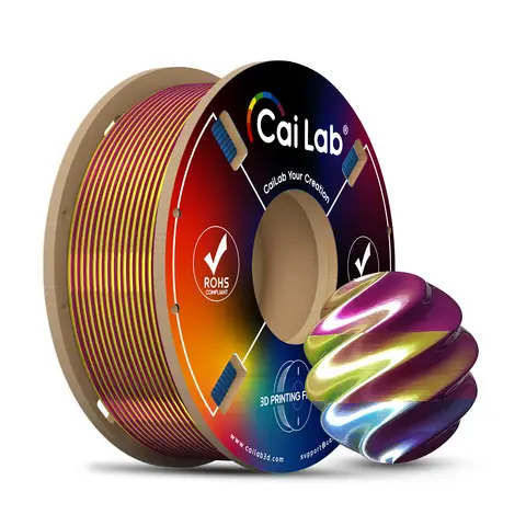 CAILAB 3D-Drucker Filament PLA Silk Dreifarbig - Lila&Blau&Gelb