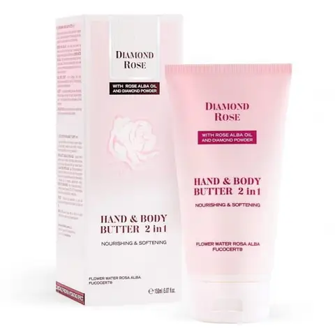 Rosa Alba Diamond Rose - Voedende Hand- & Bodybutter 2-in-1 150 ml