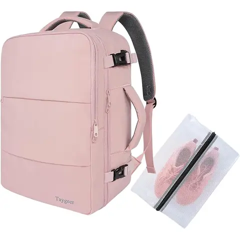 Taygeer EasyJet Hand Luggage 45x36x20, Hand Luggage Backpack Airplane Men, 15.6 Inch Laptop Travel Backpack with USB Charging
Port Hand Luggage Bag Business Work School for Women Teenager, Pink