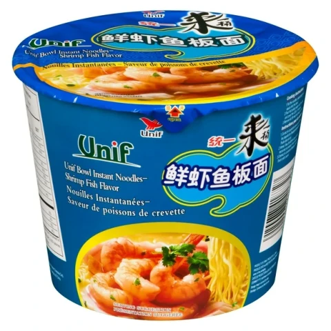UNI Noodles (Bowl) - Shrimp Fish 統一鮮蝦魚板麵(桶)108g