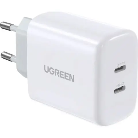 Ugreen charger 2x USB Type C 40W Power Delivery white (10343)