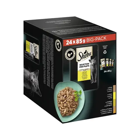 Sheba selection mini filets in sauce Geflügelvielfalt multipack 24 x 85 g