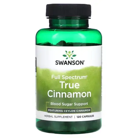 Swanson Full Spectrum Cinnamon Blood Sugar Support Capsules - 120 Capsules