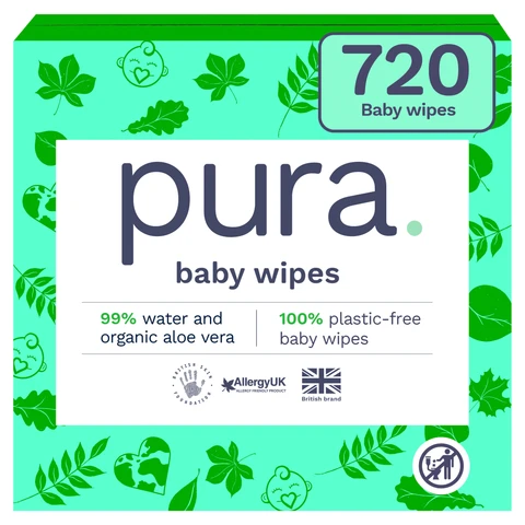 Pura Eco Friendly Baby Water Wipes 720Pack