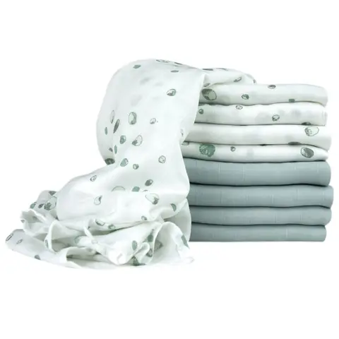 Little Bamboo Muslin Squares 8 Pack Whisper