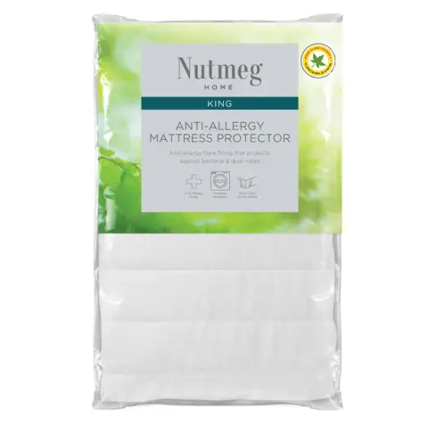 Nutmeg Home Mattress Protector Anti Allergy King Size