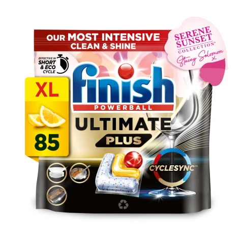 Finish Ultimate Plus All In One Dishwasher Tablets Lemon - 85 Tabs