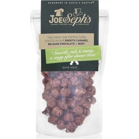 Joe & Seph's Mint Chocolate Christmas Gourmet Popcorn 80g