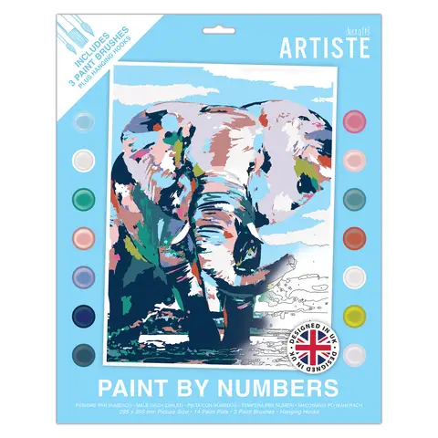 Artiste Paint By Numbers Noble Elephant