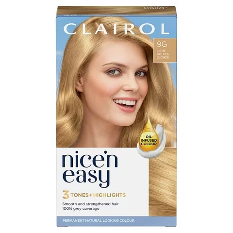 Clairol Nice'n Easy Hair Dye 9G Light Golden Blonde 117ml