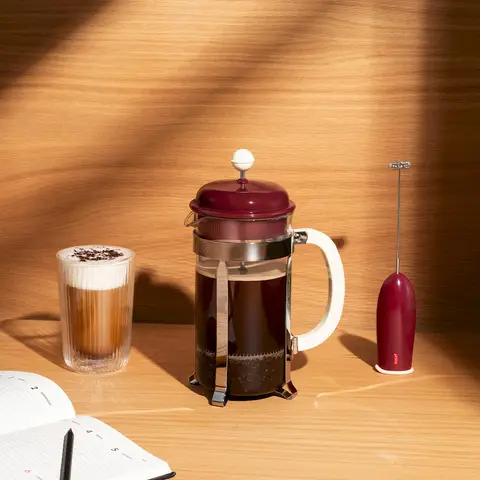 Bodum CAFFETTIERA 1L - 8 Cups - French Press Coffee Maker - Cranberry Red