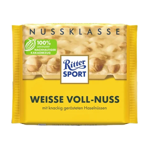 Ritter Sport Nuss-Auswahl Weiße Ganze Haselnuss 100 g