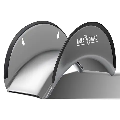 FLORA GUARD Schlauchhalterung, wandmontierte Metall-Schlauchhalterung, korrosionsbeständiger Schlauchhalter für Wandablage (Grau)
