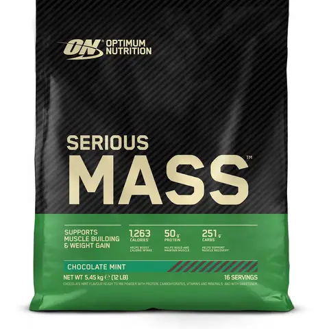 Optimum Nutrition Serious Mass chocolade en munt - 5,45 kg (16 porties)