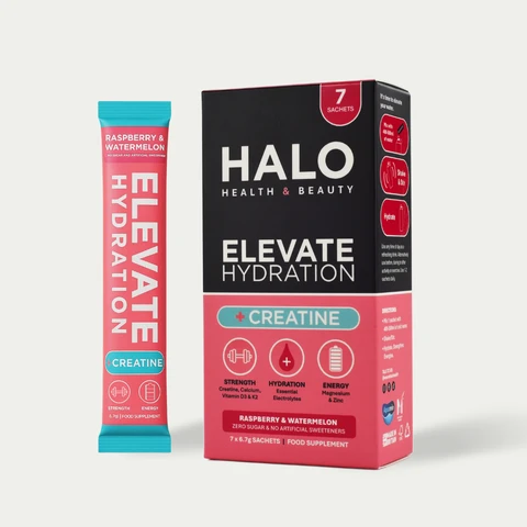 HALO Elevate Hydration Creatine Sachets Raspberry & Watermelon Flavour - 7 Sachets